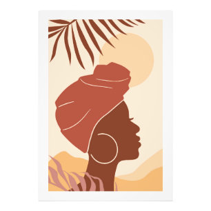 Impression Photo Femme africaine en turban
