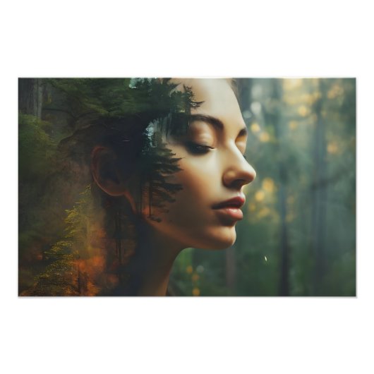 Impression Photo Femme art double exposition (Devant)