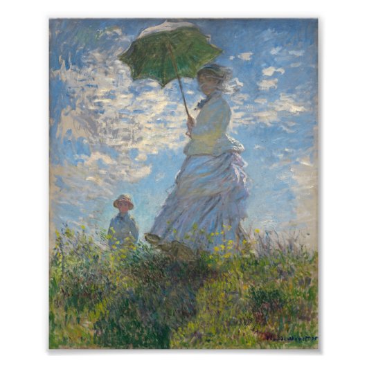 Impression Photo Femme avec parasol - Madame Monet et son fils (Devant)