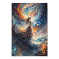 Femme céleste dans l'art cosmos de feu