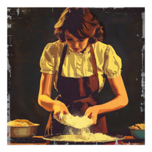 Impression Photo Femme Cuire Vintage