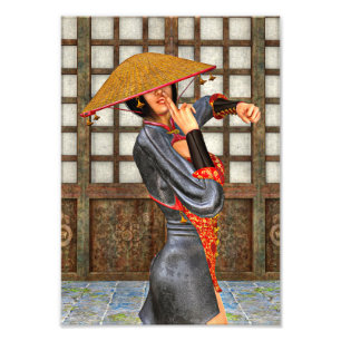 Impression Photo Femme de combat asiatique