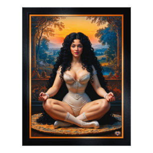 Impression Photo Femme élégante en harmonie méditative par Xzendor7