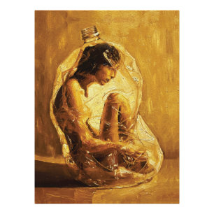 Impression Photo Femme en plastique – Peinture à l'huile