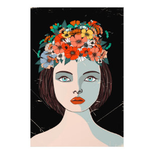Impression Photo Femme Florale