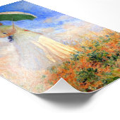 Impression Photo Femme Monet avec un parasol face droit (Coin)
