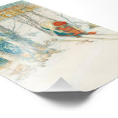 Impression Photo Femme Putting on Skis - Skidloperskan (Coin)