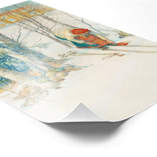 Impression Photo Femme Putting on Skis - Skidloperskan (Coin)