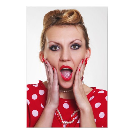 Impression Photo femme rétro vintage (Devant)