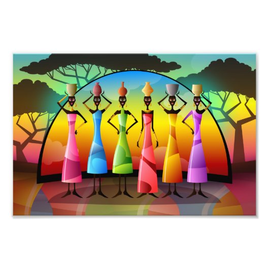 Impression Photo Femmes Africaines Avec Navires (Devant)