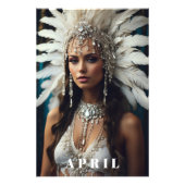 Impression Photo *~ Femmes AP53 AVRIL Boho DIAMANTS D'ANNIVERSAIRE (Devant)