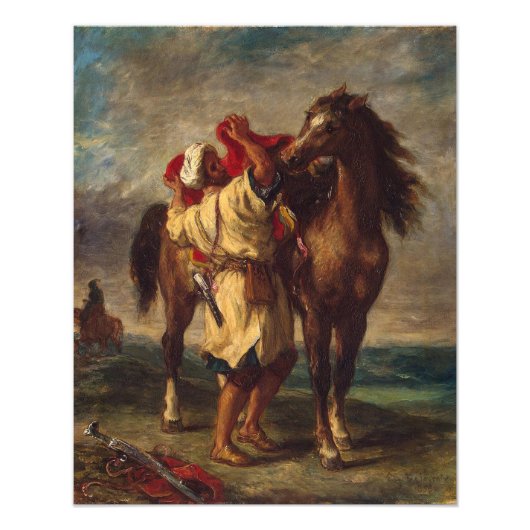 Impression Photo Ferdinand Delacroix Arab Saddle Son Cheval (Devant)
