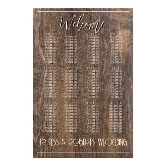 Impression Photo Ferme Rustique Boho Woodgrain Élégant Chic (Devant)