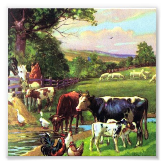 Impression Photo Ferme vintage (Devant)