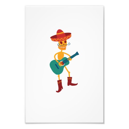 Impression Photo Festive Skeleton Guitar Player (Devant)