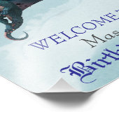 Impression Photo Fête d'anniversaire Blue Dragon Bienvenue (Coin)