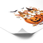 Impression Photo Fête de Corgi Citrouille (Coin)