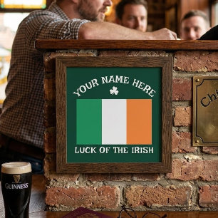 Impression Photo Fête de la Saint-Patrick Drapeau de l'Irlande Nom