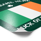 Impression Photo Fête de la Saint-Patrick Drapeau de l'Irlande Nom (Coin)