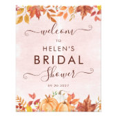 Impression Photo Fête des mariées Citrouille Boho Automne Aquarelle (Devant)