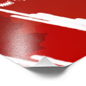 Impression Photo Fête du Canada avec feux d'artifice et Feuilles d' (Coin)