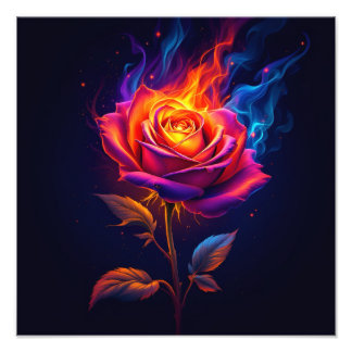 Impression Photo Feu et la Rose