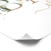 Impression Photo Feuillage vert et or Baby shower d'accueil (Coin)