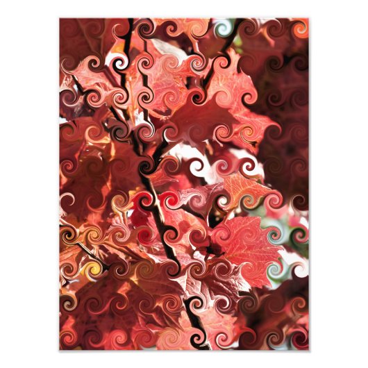 IMPRESSION PHOTO FEUILLE ROUGE (Devant)