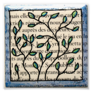 Impression Photo Feuille sur la tuile française des textes