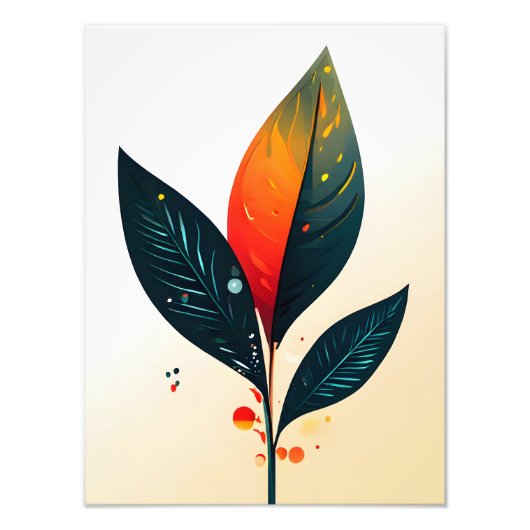 Impression Photo Feuilles Abstraits d'automne (Devant)