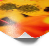 Impression Photo Feuilles Automne Rouge Et Jaune (Coin)