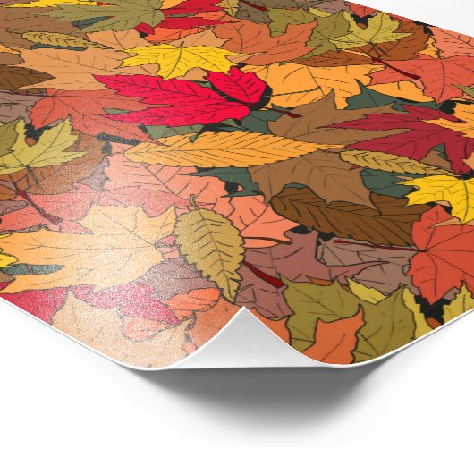 Impression Photo Feuilles d'automne colorées (Coin)