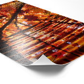 Impression Photo Feuilles d'automne colorées reflétées dans l'eau (Coin)