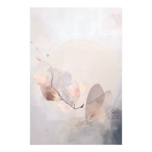 Impression Photo Feuilles de eucalyptus séchées Cercle d'or Art min