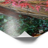 Impression Photo Feuilles d'érable japonais d'automne et clôture de (Coin)