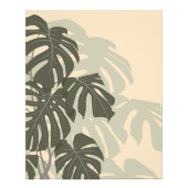 Impression Photo Feuilles Monstera (vert et sable) (Devant)