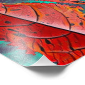 Impression Photo Feuilles Rouges (Coin)