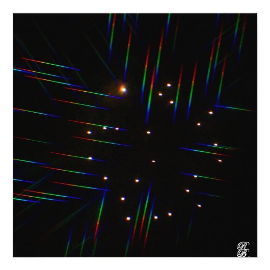 Impression Photo Feux d'artifice à travers les verres 3D 4 (Devant)