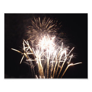 Impression Photo Feux d'artifice blancs et or I Célébration patriot
