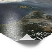 Impression Photo Feux et fumée dans le sud-est de l'Australie (Coin)