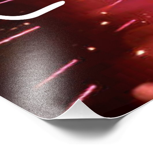 Impression Photo feux roses chauds félicitations (Coin)