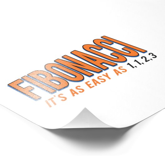 Impression Photo Fibonacci C'est aussi facile que 1, 1, 2, 3 (Coin)