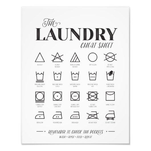 Impression Photo Fiche de la salle de blanchisserie (Devant)