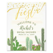 Impression Photo Fiesta Cactus Or Script Mariage Enterrement de Vie (Devant)