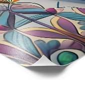 Impression Photo Filigree couleur or bleu-vert troisième oeil Hamsa (Coin)