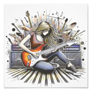 Impression Photo Fille avec des vibes musicales