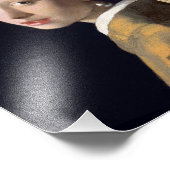 Impression Photo Fille avec perle à oreille 1665 Johannes Vermeer (Coin)