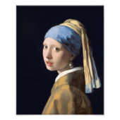 Impression Photo Fille avec perle à oreille 1665 Johannes Vermeer (Devant)