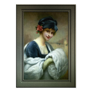 Impression Photo Fille avec une bouffée de fourrure par Francois Ma