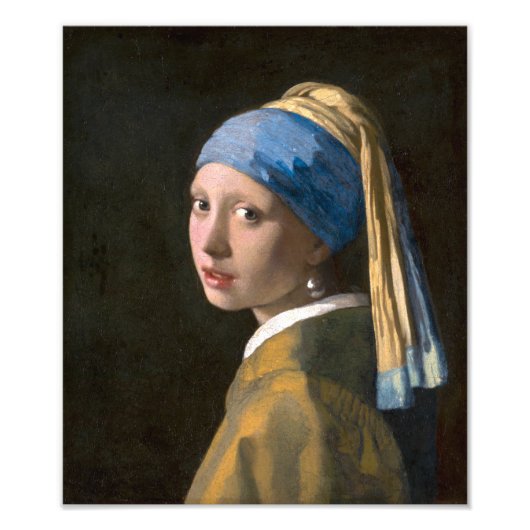 Impression Photo Fille avec une oreille perle | Johannes Vermeer | (Devant)